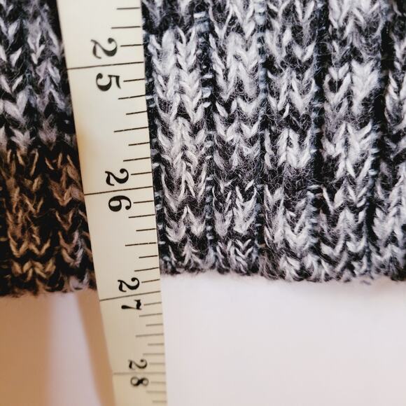 Ann Taylor Loft black and white striped cowl neck long sleeved sweater - Picture 10 of 10